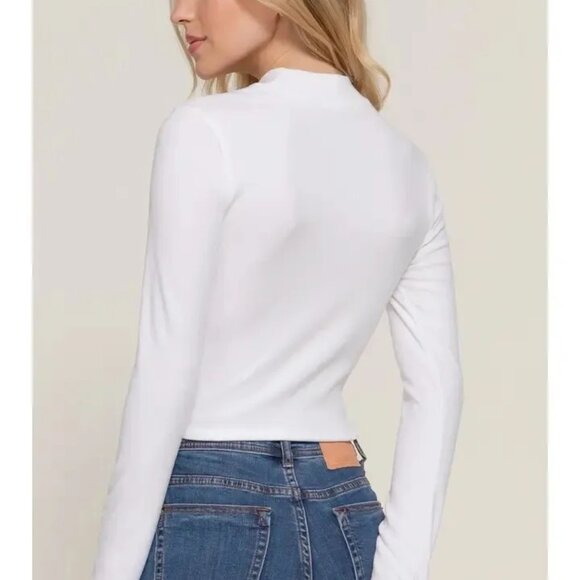 Mock Neck Cut Out Top - Picture 2 of 4